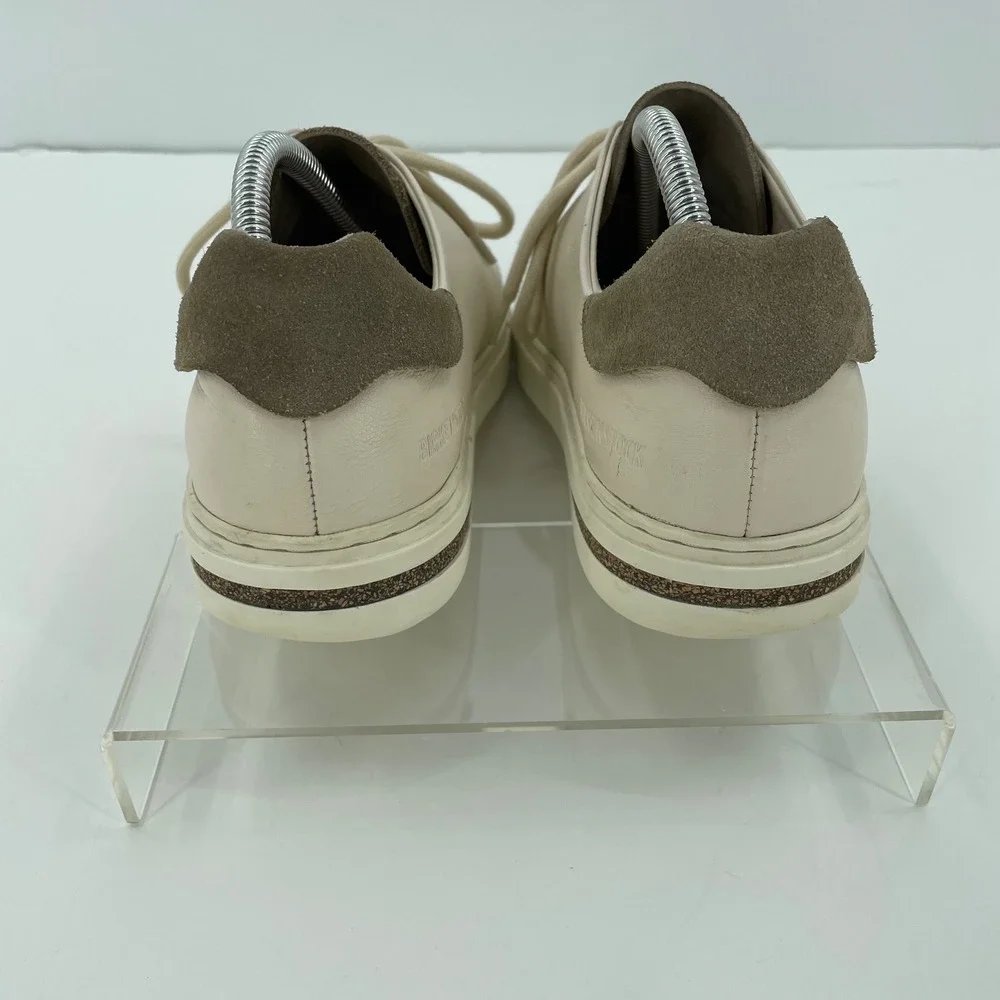 Birkenstock Womens Bend Low Sneaker Size 37 US 6 Eggshell Taupe Leather Nubuck‎